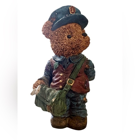 Other - Ceramic Teddy Bear Postman Figurine​​​